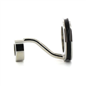 Double Black Enamel Ball Cufflinks