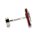 Red Double Ball Enamel Cufflinks