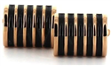 Gold and Black Enamel Cufflinks