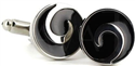 Enamel Spiral Cufflinks