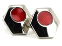 Red Enamel Hexagonal Cufflinks