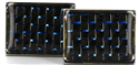 Enamelled Cufflinks in Bluish Black