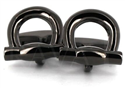 Black Enamel Horseshoe Cufflinks