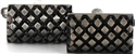 Striped Black Enamel Cufflinks