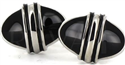 Black Enamel Oval Cufflinks