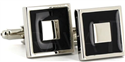 Enamelled Silver and Black Cufflinks VII