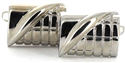 Silver and Blue Enamel Cufflinks
