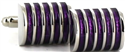 Purple Striped Enamel Cufflinks