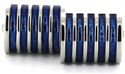 Enamel Blue Striped Cufflinks