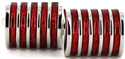 Red Striped Enamel Cufflinks