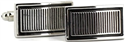 Rectangular Enamel Cufflinks B&W
