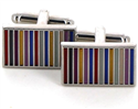 Multicolor Enamel Rectangular Cufflinks