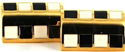 Tricolor Enamel Rectangular Cufflinks