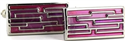 Tricolor Enamel Rectangular Cufflinks I