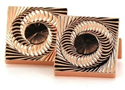 Copper Spiral Cufflinks
