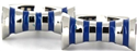 Blue Hyperbolas Cufflinks III