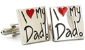I Love My Dad Cufflinks