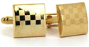 Gold Square Laser Cufflinks
