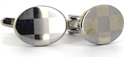 Oval Laser Cufflinks