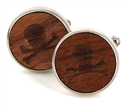 Skull Wood Cufflinks