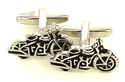 Black and Silver Harley Davidson Motorcycle Cufflinks