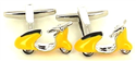 Yellow Vespa Scooter Cufflinks