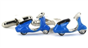 Blue Vespa Scooter Cufflinks