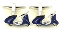Midnight Blue Vespa Scooter Cufflinks