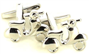 Silver Vespa Scooter Cufflinks