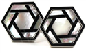 Hexagonal Mother-of-Pearl Cufflinks
