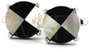Ivory and Black Mother-of-Pearl Cufflinks