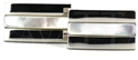 Silver Rectangular Mother-of-Pearl Cufflinks