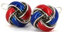 Blue and Red Knot Cufflinks