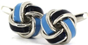 Blue and Black Knot Cufflinks
