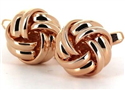 Copper Striped Knot Cufflinks