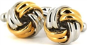 Striped Gold and Silver Knot Cufflinks II
