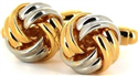 Golden and Silver Knot Cufflinks VI