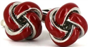 Burgundy Knot Cufflinks