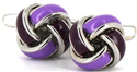 Lilac and Purple Knot Cufflinks