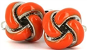 Orange Knot Cufflinks