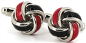 Black and Red Knot Cufflinks
