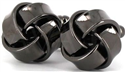 Smooth Black Knot Cufflinks