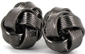 Black Striped Knot Cufflinks