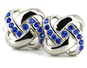 Silver and Blue Knot Cufflinks