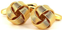 Gold Striped Knot Cufflinks