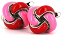 Red and Pink Knot Cufflinks