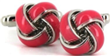 Dark Pink Knot Cufflinks