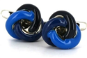 Tricolor Blue and Black Knot Cufflinks