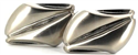 Silver Cufflinks with Central Stripe