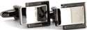 Silver and Black Cufflinks
